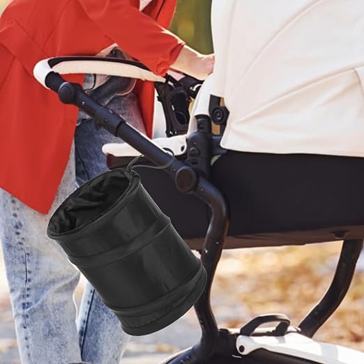 2 Pack Car Trash Can, Foldable Washable Mini Pop-Up Garbage Can | Leakproof Pop-Up Trash Can with Hanging Loop, Portable Waterproof Car Garbage Bin for Automotive Camp Office Travel(1 Gallon)