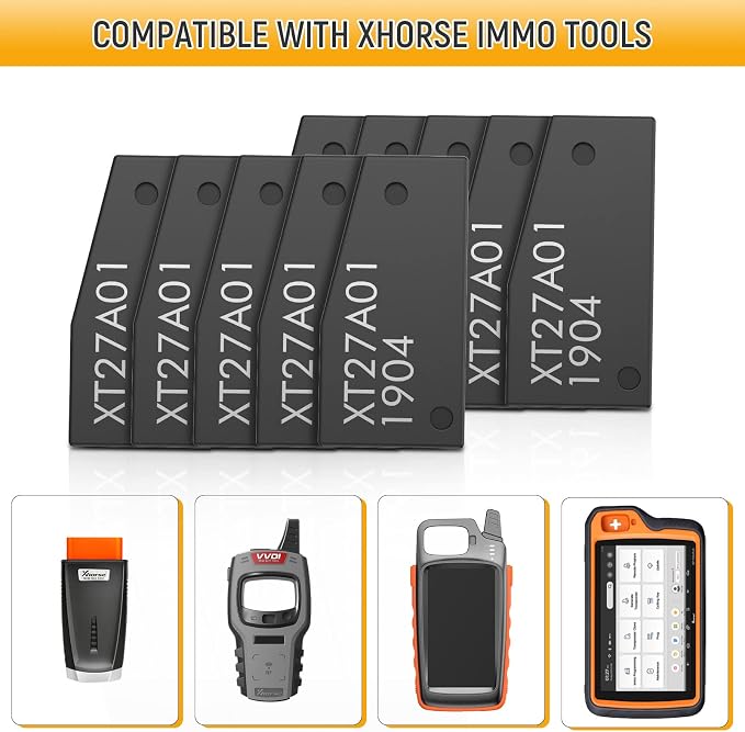 Super Chip, VVDI Super Transponder Chip, XT27A01 XT27A66 Transponder for ID46/40/43/4D/8C/8A/T3/47(Pack of 10)