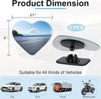 Blind Spot Mirrors 2 Pack, Frameless Side Mirror Blindspot Convex HD Glass Car Accessories, Side View Mirror Blindspot with Wide Angle Adjustable Stick for Car SUV and Trucks