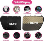 2PCS Car Door Protector for Dogs Pet Car Cover-Waterproof Scratchproof Nonslip Durable Machine Washable (2 Packs Universal Fit) (Cream)