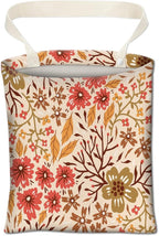 Car Trash Can, Cute Car Trash Bag, Hanging Car Organizer and Storage Bag, Trash Bin for Car Accessories, Vehicle, Travelling, Camping Boho Floral