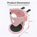 Car Cup Holder, Stable Cup Holder Expander for Car Air Vents, Car Ashtray Holder, Suitable for Sedans SUVs Trucks with Horizontal Blade Vents (Pink)