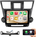 QLED Linux Car Stereo for Toyota Highlander 2008-2014 - Fast Boot Wireless CarPlay & Android Auto Radio, AHD 1080P Backup Camera, Bluetooth, SWC, AM/FM, Dash Kit Replacement