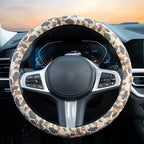 Tan Duck Camo Steering Wheel Cover Auto Steering Wheel Protector, Anti-Slip, Breathable, Absorbing Sweat, Universal Camo Car Accessories 14.5–15 inch,Fit for Most Car, Trucks, SUV