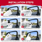 Blind Spot Mirror, Fan HD Glass Frameless Convex Rear View Mirror with wide angle Adjustable Stick for Cars SUV and Trucks, Pack of 2