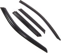 WD2-776B Dark Smoke 4 Pcs Set Window Visor (Outside Mount) Deflector Rain Guard Compatible with 2016-2018 Audi A3 Hatchback