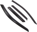 WD2-776B Dark Smoke 4 Pcs Set Window Visor (Outside Mount) Deflector Rain Guard Compatible with 2016-2018 Audi A3 Hatchback