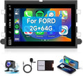 4Core+64G Car Radio Stereo for Ford F150/F250/F350 2004-2014, 7 inch 1080P Touch Screen Car Stereo with Wireless CarPlay Andriod Auto, Bluetooth, GPS, HiFi, SWC, WiFi, HD Backup Camera