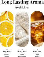 Fresh Linen Car Air Fresheners, Hanging Car Odor Eliminator 2 Packs | Compact Freshener Accessories for Car, Closet and More