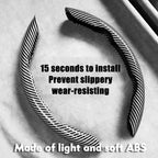 2pcs Car Steering Wheel Cover,Anti-Skid Carbon Fiber Steering Wheel Protector for Men Women,Multiple Color Options,Universal for Most Car Interiors Accessories (Bright Silver)
