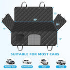 Back Seat Extender for Dogs,Hard Bottom Dog Car Seat Cover for Back Seat Support 400lb, Waterproof Dog Car Hammock Travel Bed for Car SUV Truck