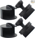 VIKING Tire Shine Applicator Brushes, Automotive Tire Dressing Applicator Brush, Storage Stand Included for Tire Detailing and Car Wash Kit, Black, 2.3 Inch Diameter, 2 Pack