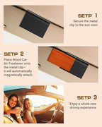 Car Air Freshener Long Lasting Car Odor Eliminator Scent Diffuser The Original Wood Air Freshener for Visor Clip Includes 1 Metal Clips