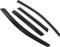 WD2-233 Dark Smoke 4 Pcs Set Window Visor (Outside Mount) Deflector Rain Guard Compatible with 2006-2008 Honda Fit
