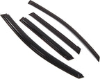 WD2-233 Dark Smoke 4 Pcs Set Window Visor (Outside Mount) Deflector Rain Guard Compatible with 2006-2008 Honda Fit