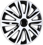 4-Pack 16 Inches Wheel Rim Cover Hubcaps,Redesign Fashion Style Replacement Hubcaps,Car Truck SUV Hub Accessories, Black&White&Lacquer
