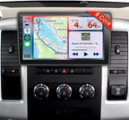 8 Core Car Radio 64G for Jeep Wrangler JK Compass Grand Cherokee Dodge Ram Upgrade Stereo Wireless CarPlay Android Auto,10 '' Touchscreen Head Unit GPS WiFi AM/FM SWC