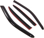 WD2-309 Dark Smoke 4 Pcs Set Window Visor (Outside Mount) Deflector Rain Guard Compatible with 1997-2002 Mazda 626
