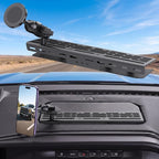 Stainless Steel Phone Mount for 2022-2026 Ford F150 Lightning Flash/Lariat/Platinum - All-Metal Shakeproof Dash Holder for EV Pickup with 15.5" Screen - Ford F150 Lightning Phone Mount