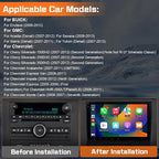 4Core 64GB ROM Car Radio Stereo for Chevy Silverado Tahoe GMC Sierra Yukon 2007-2013, 8 Inch IPS Touch Screen with CarPlay Android Auto Bluetooth GPS Navigation Backup Camera