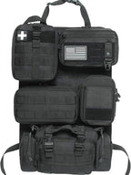 6 Pack Tactical Molle Car Seat Back Organizer,Backseat Organizer for Man | Tactical Vehicle Panel Organizer with 5 Detachable Molle Pouch,US Flag Patch and Keychain,Great Trunk Accessories