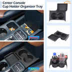 Center Console Cup Holder Organizer Kit Compatible with Ford Maverick 2022+ | Front Seat Armrest Storage Box Dual Cup Holder Coaster Insert Tray Drink Holder Interior Accessories for Maverick 2022-2026