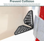 2PCS Car Door Corner Guards, Carbon Fiber Car Door Edge Protector, Anti-Collision Anti-Scratch Soft Plastic Doors Corner Protective Cover, Universal for Most Vehicle, Car, Truck (Black)