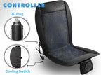 Cooling Car Seat Cover- Premium Quality Black Comfortable 12V Cooling Car Seat Cushion- Breathable Adjustable Temperature Cooling Cushion for Car, Van, Home (1 Pack)