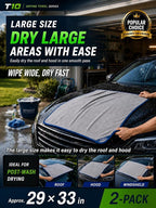 2-Pack Twist Pile Microfiber Towels for Cars XL Gray 29 x 33 in | Auto Detailing, Paint Safe, Ultra Absorbent, Lint-Free, Cars, SUVs & Trucks