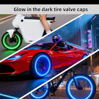 20 Pcs Glow in The Dark Tire Valve Caps Fluorescent Tire Valve Stem Caps, Cool Car Present for Universal Decoration Accessories for Car SUV Bicycle Motorcycles Trucks (Blue)