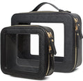 Clear Makeup Bag Small, TSA Approved Portable Toiletry Bag with Zipper Cosmetic Travel Bag Makeup Organizer Case Mini Makeup Pouch for Purse Car Organizer Bag for Women Men