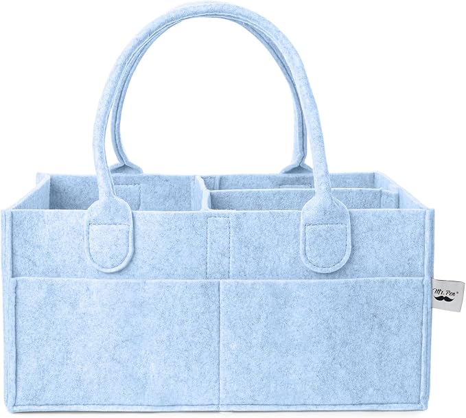 Mr. Pen- Baby Diaper Caddy Organizer, Sky Bliss | Nursery Storage Bin and Car Organizer for Diapers and Baby Wipes