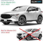 in-Channel Incredibly Durable Rain Guards for Mazda CX-5 2017-2025, Original Window Deflectors, Vent Deflector, Vent Window Visors, Dark Smoke Car Accessories, 4 pcs. - 620475