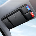 Car Sun Visor Organizer, Auto Consoles Organizer with Sunglasses Storage Box,Multi-Pocket Visor Accessories for Truck, SUV，Hold Card/Pen/Driver's License
