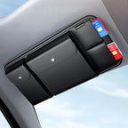 Car Sun Visor Organizer, Auto Consoles Organizer with Sunglasses Storage Box,Multi-Pocket Visor Accessories for Truck, SUV，Hold Card/Pen/Driver's License