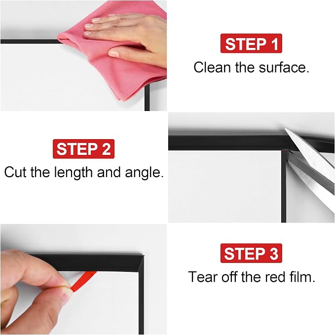 Rubber Edge Trim U Channel, 3/4" Self Adhesive Sheet Metal Edge Guard Protector, EPDM Seal Strip for Car Doors, Steel Plates, Glass, Hatches, Table Corners, Fit 3/4"(19mm), 10Ft, Black