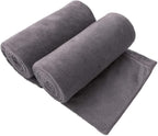 Extra Large Bath Towels, Microfiber Bath Sheet Towels for Body, 2 Pack 35" x 70", Oversized, Soft, Super Absorbent, Fast Drying, Perfect forSauna, Shower, Sport, Fitness, Yoga, Grey
