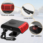 Portable Car Heater, Car Heater Defroster With 2 in 1 Heating/Cooling, Anti-Fog Plug in Cigarette Lighter for Car Defroster Windshield Fast Defogge, Suitable for Cars and SUV