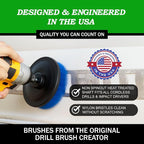 Medium Attachments for Cleaning Tile, Grout, Dishes, Pots, Pans, Air Fryers, and Boat Hulls - Cordless Power Spin Scrubber Drill Attachment - Electric Dish Scrubber Spin Brushes