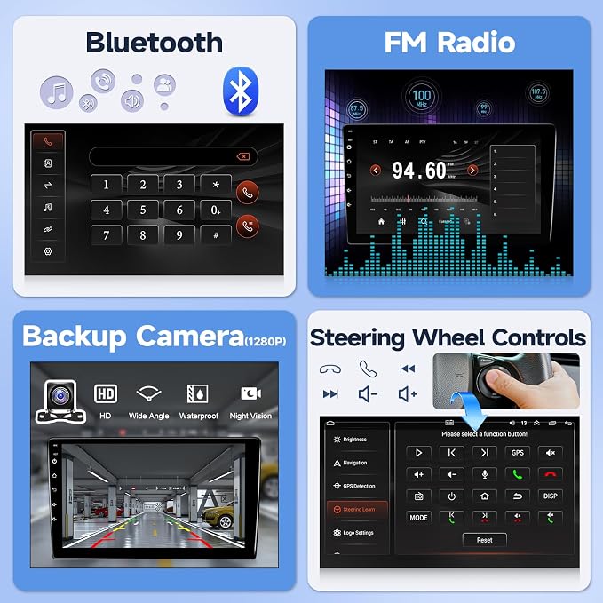 Car Radio for Toyota Tacoma 2005-2015 Stereo Replacement （J.B.L Version） with Wireless Carplay Android Auto, 9'' Touchscreen in-Dash Bluetooth GPS Navigation WiFi SWC Backup Camera MIC 2+32G