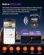 S1 Pro Dash Cam Front STARVIS 2, 2.7K Mini Dash Camera for Cars, ADAS, App Control, Built-in WiFi GPS, G-Sensor, Loop Recording, Night Vision, 24H Parking Mode, 158°, 2" IPS, Support 1TB Max