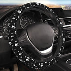 Kawaii Paws Elastic Steering Wheel Cover Non-Slip Breathable Steering Wheel Protector Fit Auto, SUVs, Truck