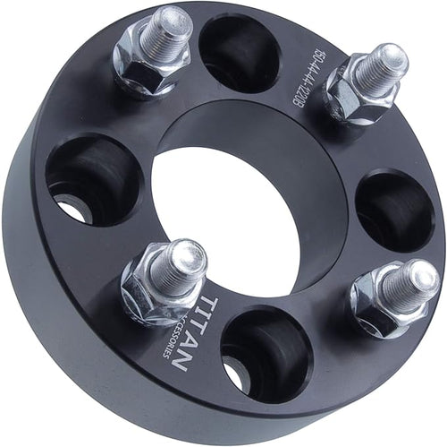 2 Inch Golf Cart Wheel Spacer Compatible with EZGO, Club Car, Yamaha Golf Cart - 4x4 Bolt Pattern, 66mm Hub Bore, 1/2x20 Studs, 50mm Thick, Billet Aluminum, Black - Single