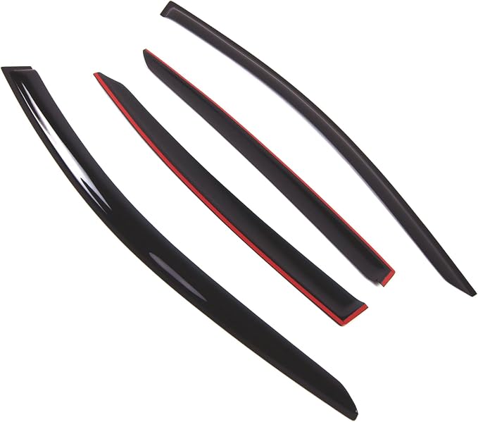 Outside Mount Window Vent Visors Rain Guards Compatible with Acura ILX 2013-2015 | Side Window Wind Deflectors Rain Shields | Smoke Tinted, 4 Pcs Set, DGWV-778