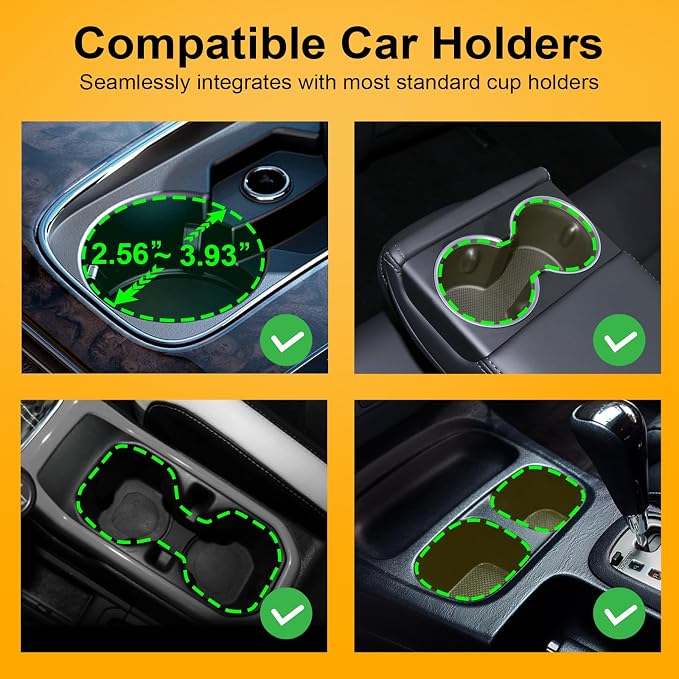 Cup Holder Expander, Automatic Car Cup Holder Expander Holds Large Water Bottles, for Yeti, Owala Travel Tumbler & Mugs, Adjustable Arms & Extendable Base Insert Accessories (CUP03T, 1PACK)