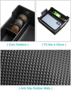 2PCS for 2025 2026 Ford Maverick Center Console Organizer Tray, for 2025 2026 Ford Maverick Accessories Dash Screen Organizer Dashboard Behind-Screen Storage Box