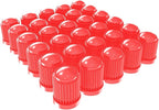 (30 Pack) Tire Stem Valve Caps, with O Rubber Ring, Universal Stem Covers for Cars, SUVs, Bike and Bicycle, Trucks, Motorcycles, Airtight Seal Heavy Duty (Red (30 Pack))