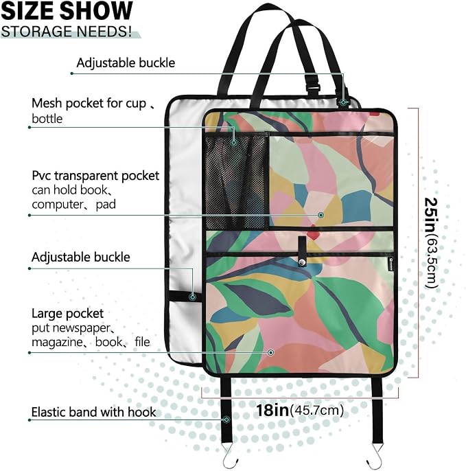 Kick Mats Backseat Protector with Anti Kick Design Offering Safety and Space for Backseat Essentials