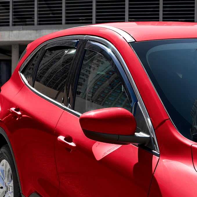 Voron Glass in-Channel Extra Durable Rain Guards for Ford Escape 2020-2026, Window Deflectors, Vent Window Visors, 4 Pieces - 200439