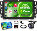 4Core 2G+64G Car Radio for Chevrolet Chevy Silverado GMC Sierra Yukon 2007-2013, Android Car Stereo Wireless CarPlay Android Auto, GPS WiFi, Touchscreen, Bluetooth, EQ, Backup Camera